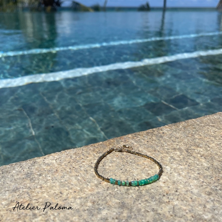 Bracelet en opale éthiopienne "BORA BORA" – Image 2