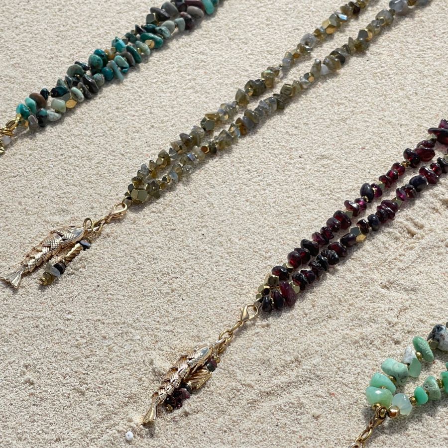 Collier "BAHAMAS" poisson articulé doré