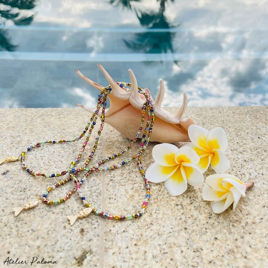 Collier "BUBBLE FISH" pendentif poisson articulé